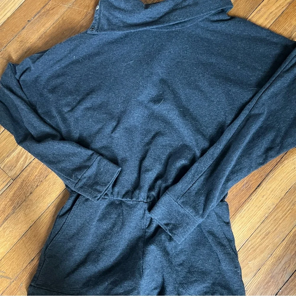 Gray Long Sleeve Romper - Picture 3 of 14